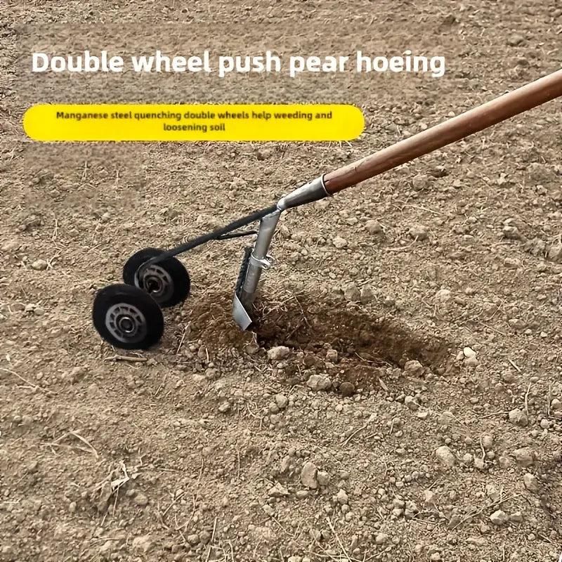 Two-Wheel Triangle Soil Loosening Tool