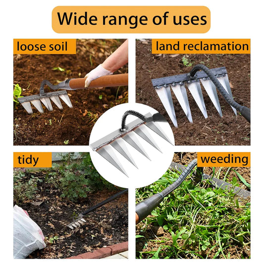 Carbon Steel Garden Weeding Rake